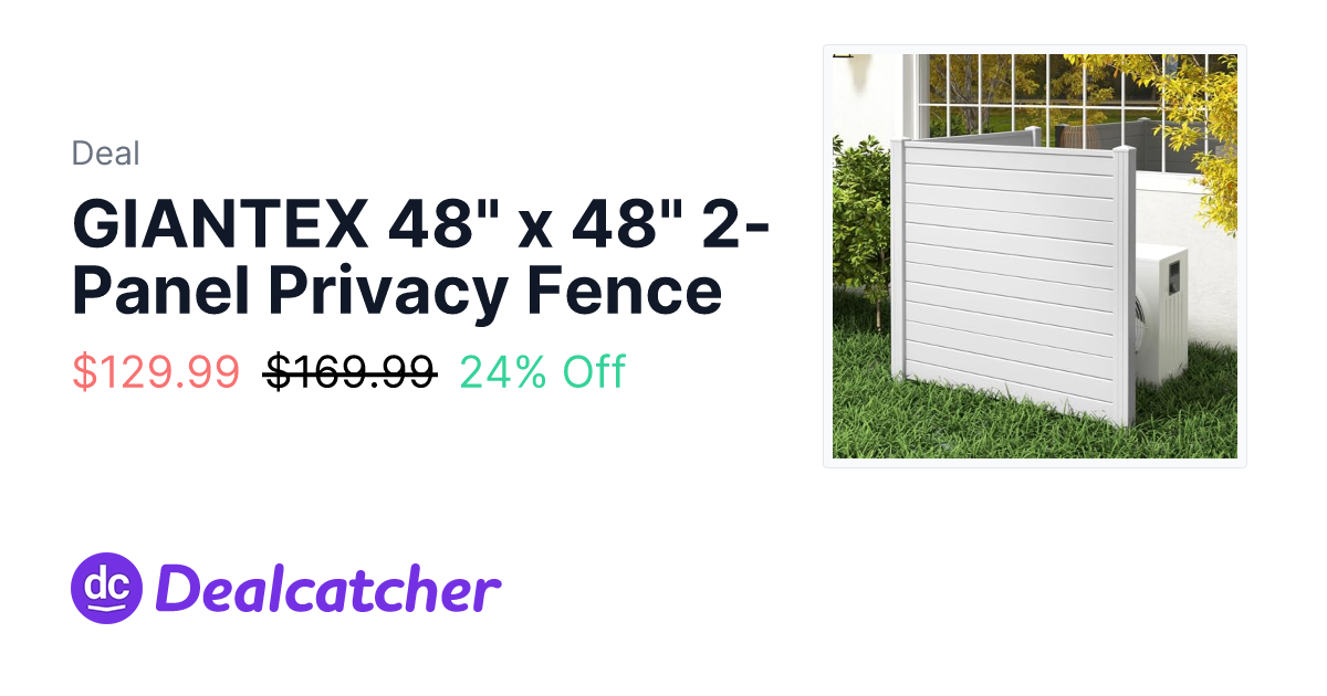 Amazon - GIANTEX 48" x 48" 2-Panel Privacy Fence $129.99