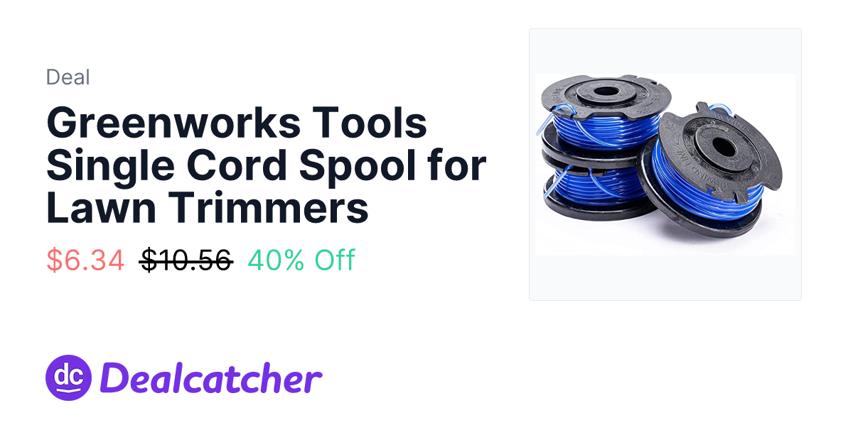 Amazon - Greenworks Tools Single Cord Spool for Lawn Trimmers $6.34