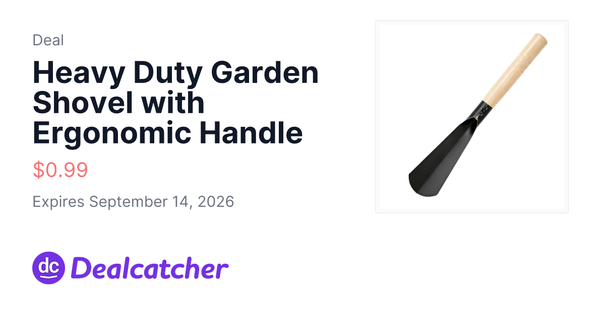 Amazon - Heavy Duty Garden Shovel with Ergonomic Handle $0.99