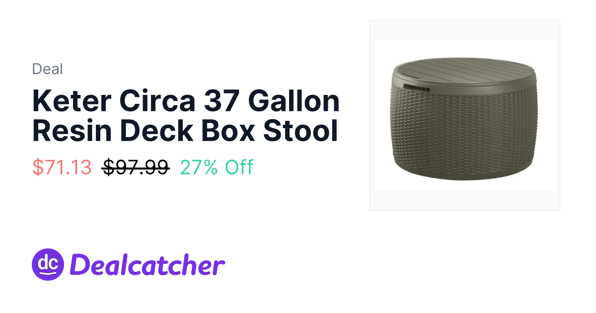 Amazon - Keter Circa 37 Gallon Resin Deck Box Stool $71.13