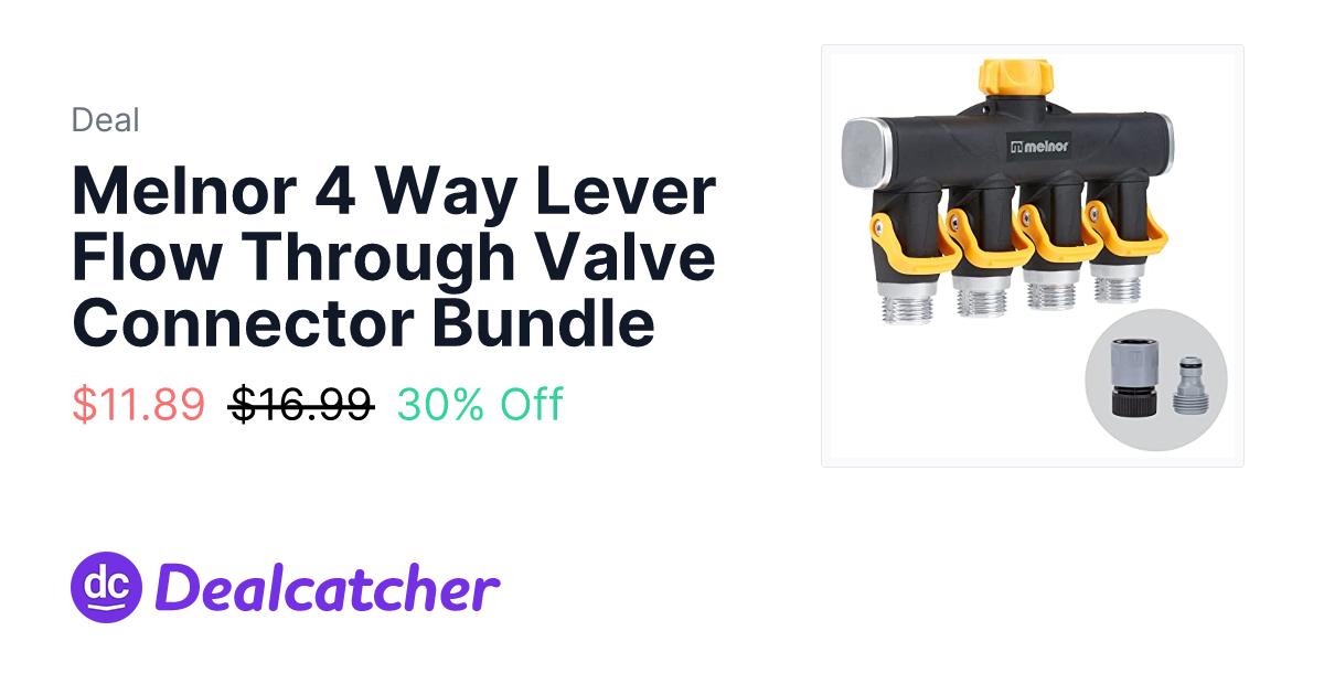 Amazon - Melnor 4 Way Lever Flow Through Valve Connector Bundle $11.89