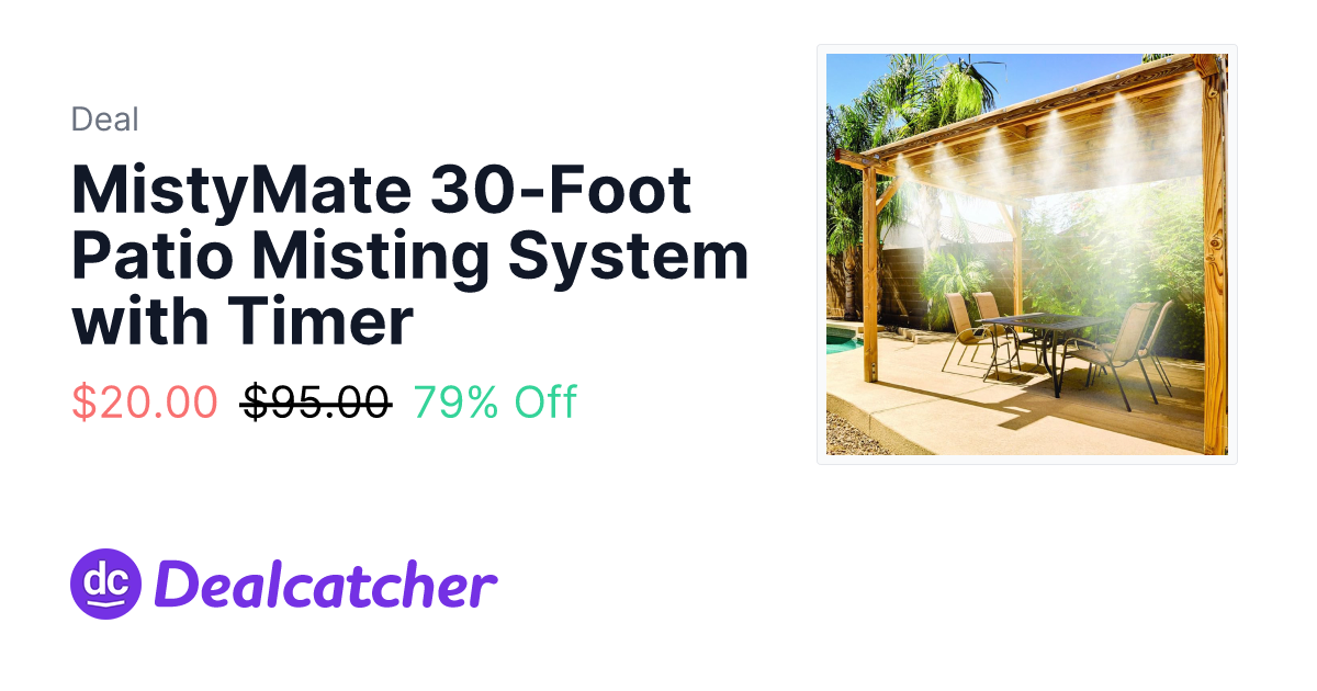 MorningSave - MistyMate 30-Foot Patio Misting System with Timer $20.00
