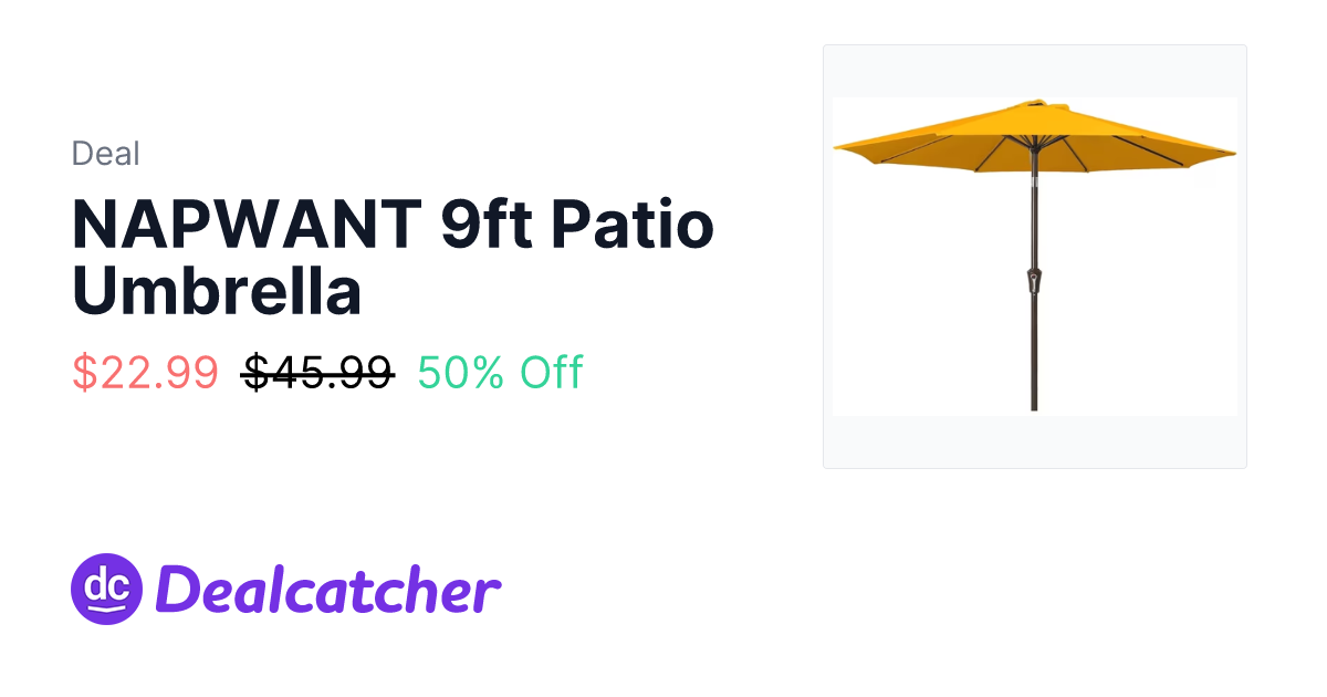 Walmart - NAPWANT 9ft Patio Umbrella $22.99