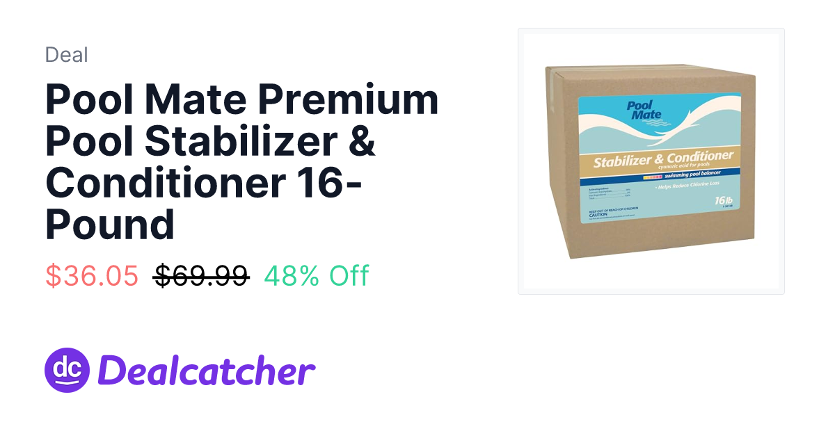 Amazon - Pool Mate Premium Pool Stabilizer & Conditioner 16-Pound $36.05