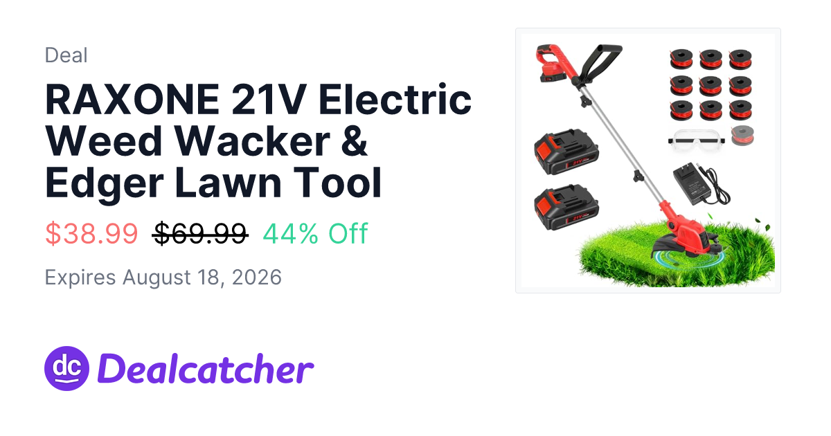 Amazon - RAXONE 21V Electric Weed Wacker & Edger Lawn Tool $38.99