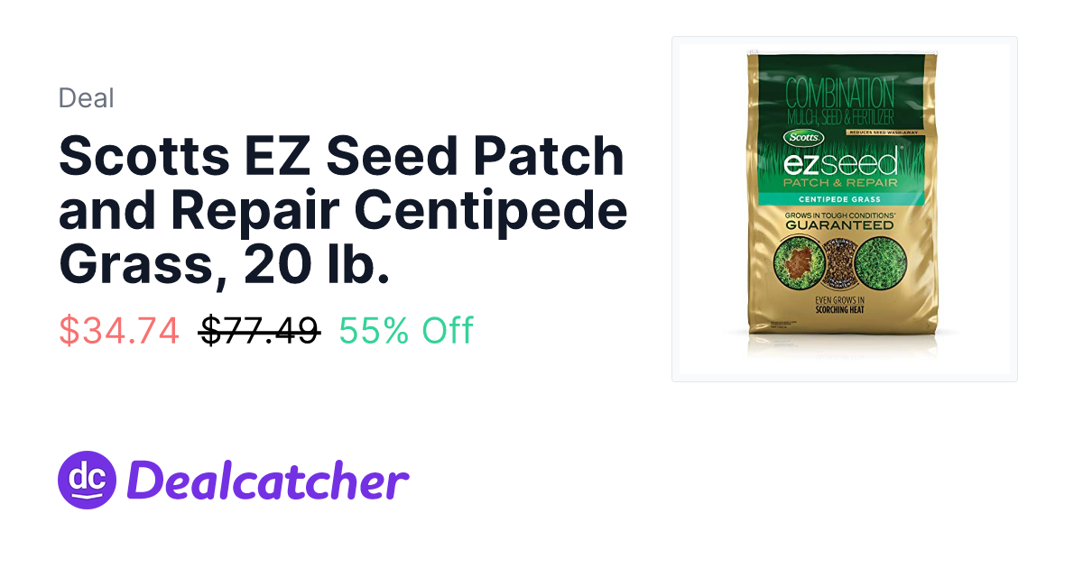 Amazon - Scotts EZ Seed Patch and Repair Centipede Grass, 20 lb. $34.74