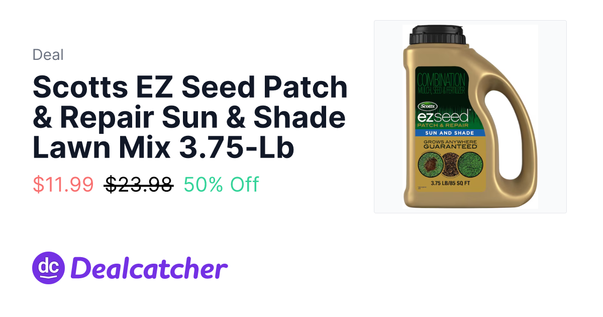 Lowes - Scotts EZ Seed Patch & Repair Sun & Shade Lawn Mix 3.75-Lb $11.99