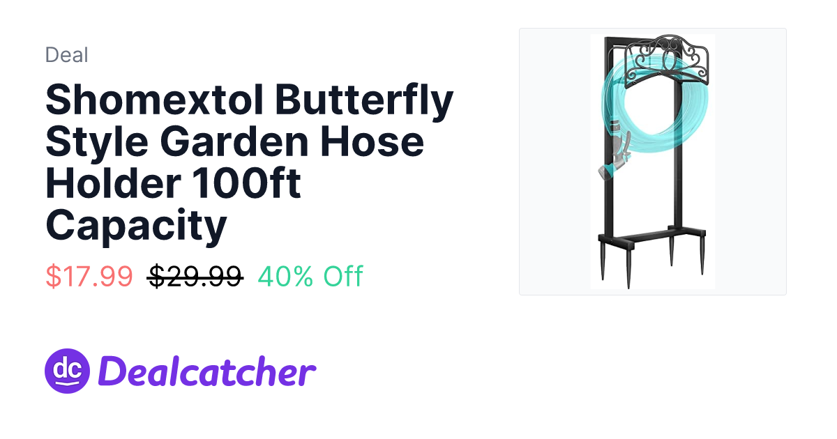 Amazon - Shomextol Butterfly Style Garden Hose Holder 100ft Capacity $17.99