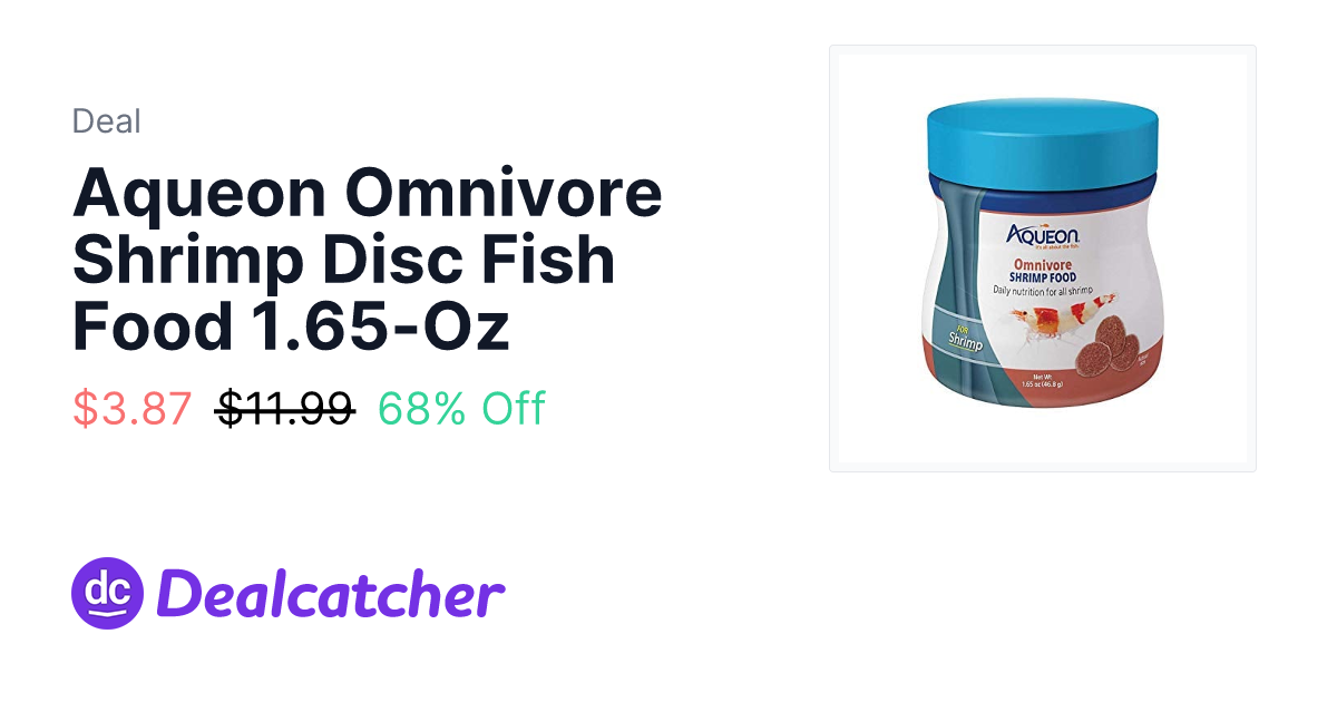 Amazon - Aqueon Omnivore Shrimp Disc Fish Food 1.65-Oz $3.87
