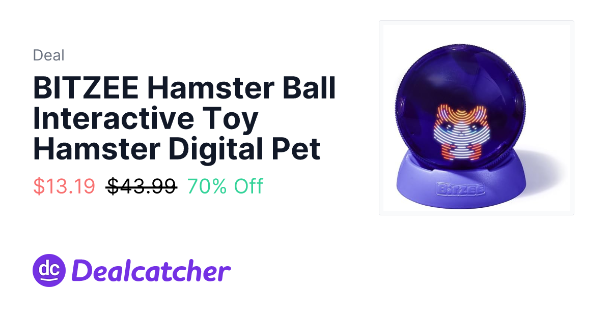 Amazon - BITZEE Hamster Ball Interactive Toy Hamster Digital Pet $13.19