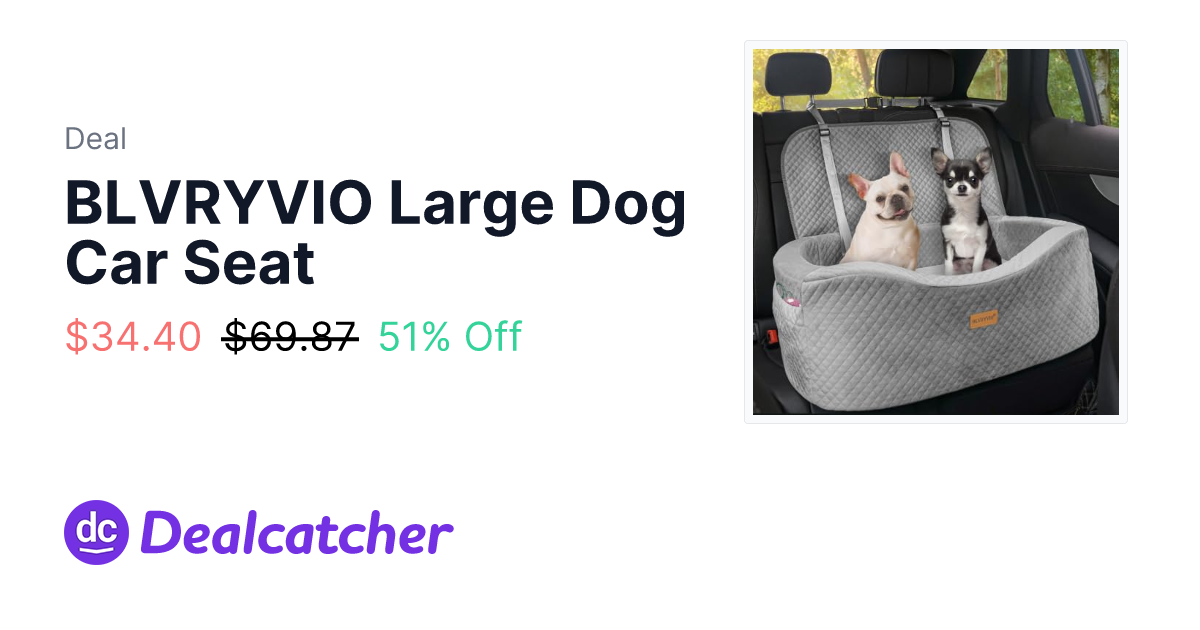 Amazon - BLVRYVIO Large Dog Car Seat $34.40