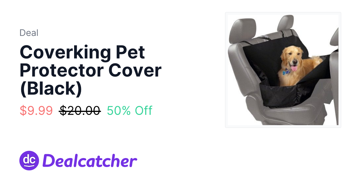 Field Supply - Coverking Pet Protector Cover (Black) $9.99