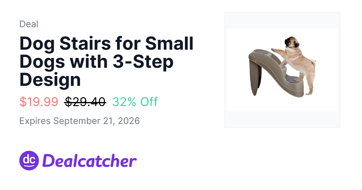 Woot - Dog Stairs for Small Dogs with 3-Step Design $19.99