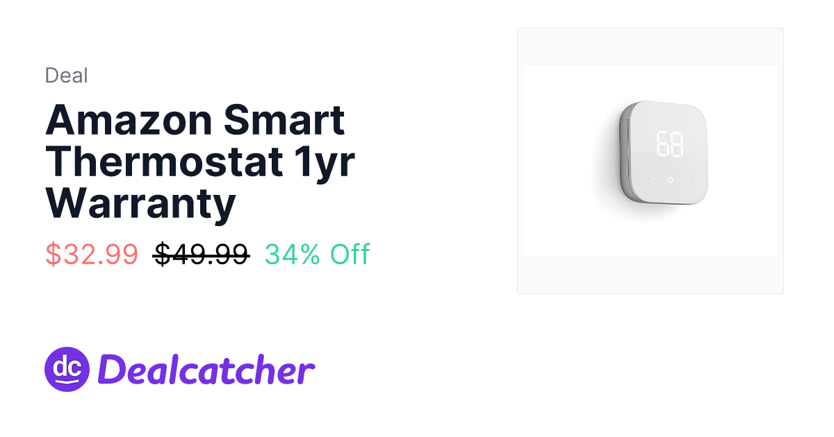 Woot - Amazon Smart Thermostat 1yr Warranty $32.99
