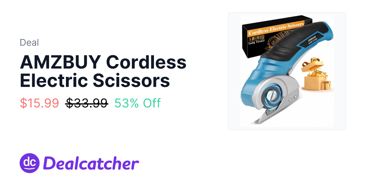 Amazon - AMZBUY Cordless Electric Scissors $15.99