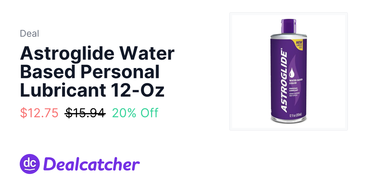 Amazon - Astroglide Water Based Personal Lubricant 12-Oz $12.75