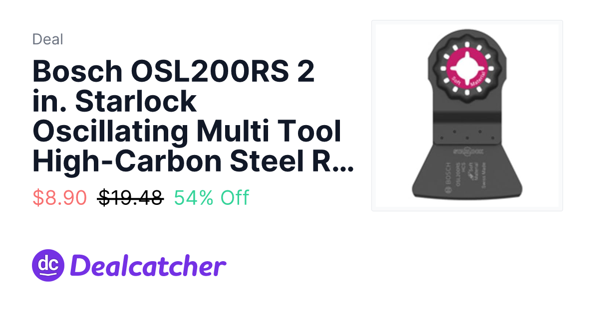 Amazon - Bosch OSL200RS 2 in. Starlock Oscillating Multi Tool High-Carbon Steel Rigid Scraper $8.90
