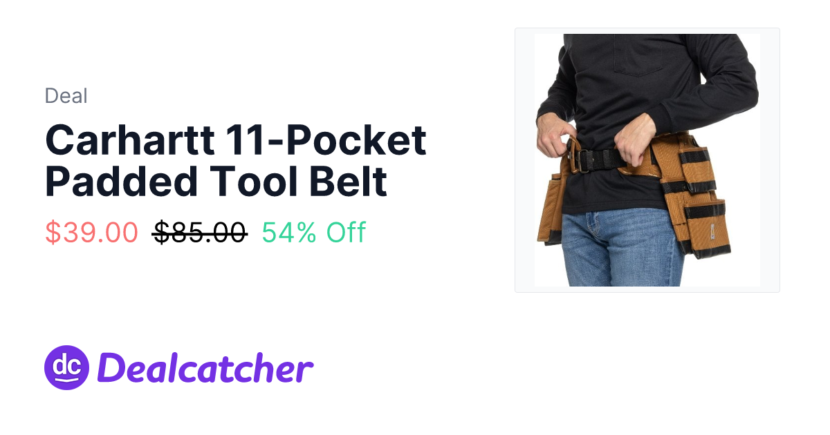Sierra Trading Post - Carhartt 11-Pocket Padded Tool Belt $39.00