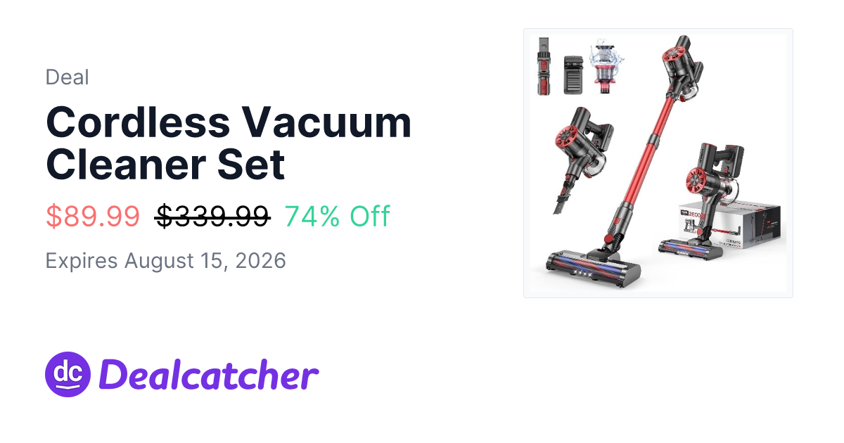 Amazon - Cordless Vacuum Cleaner Set $89.99