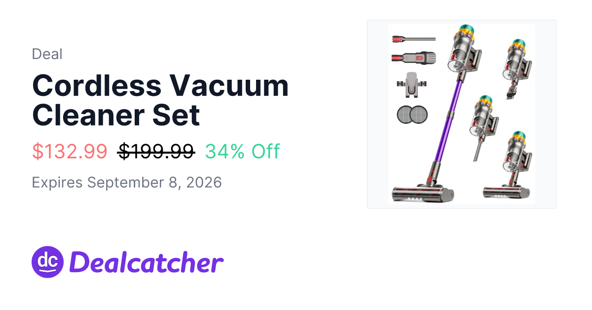 Amazon - Cordless Vacuum Cleaner Set $132.99