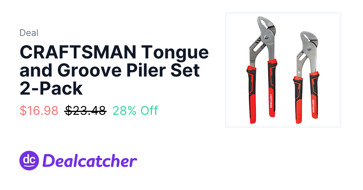 Amazon - CRAFTSMAN Tongue and Groove Piler Set 2-Pack $16.98