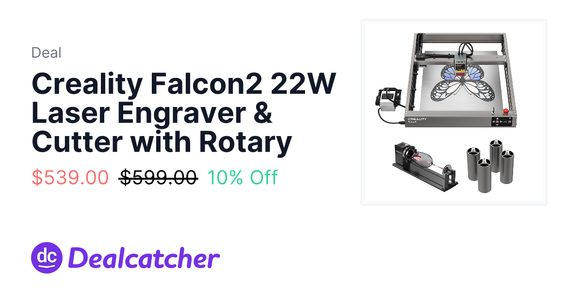 CrealityFalcon - Creality Falcon2 22W Laser Engraver & Cutter with Rotary $539.00