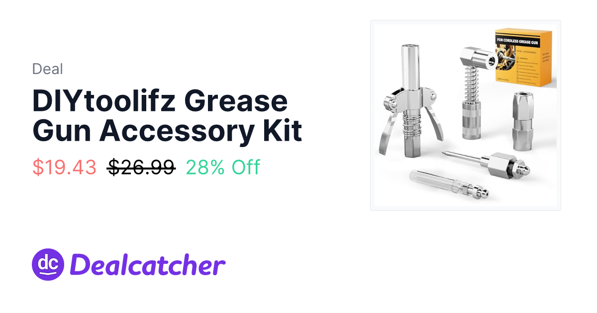 Amazon - DIYtoolifz Grease Gun Accessory Kit $19.43