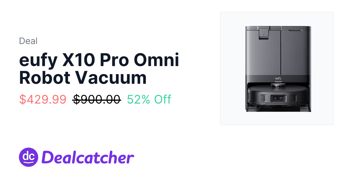 Eufy - eufy X10 Pro Omni Robot Vacuum $429.99