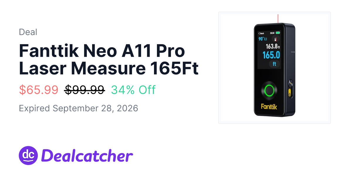 Amazon - Fanttik Neo A11 Pro Laser Measure 165Ft $65.99