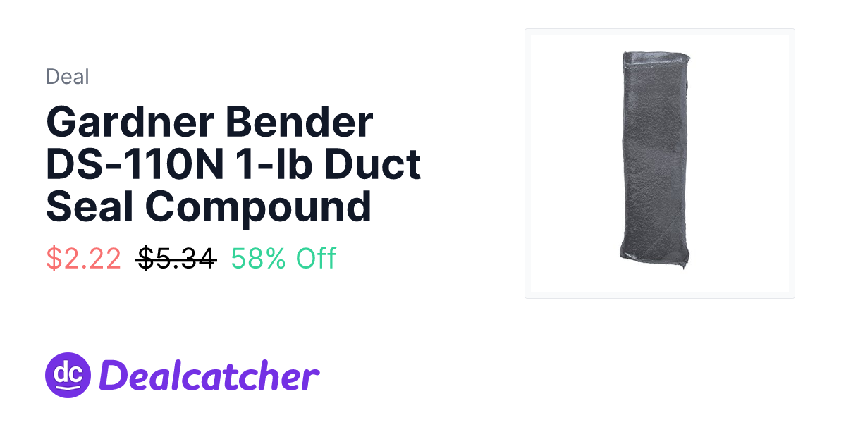 Amazon - Gardner Bender DS-110N 1-lb Duct Seal Compound $2.22