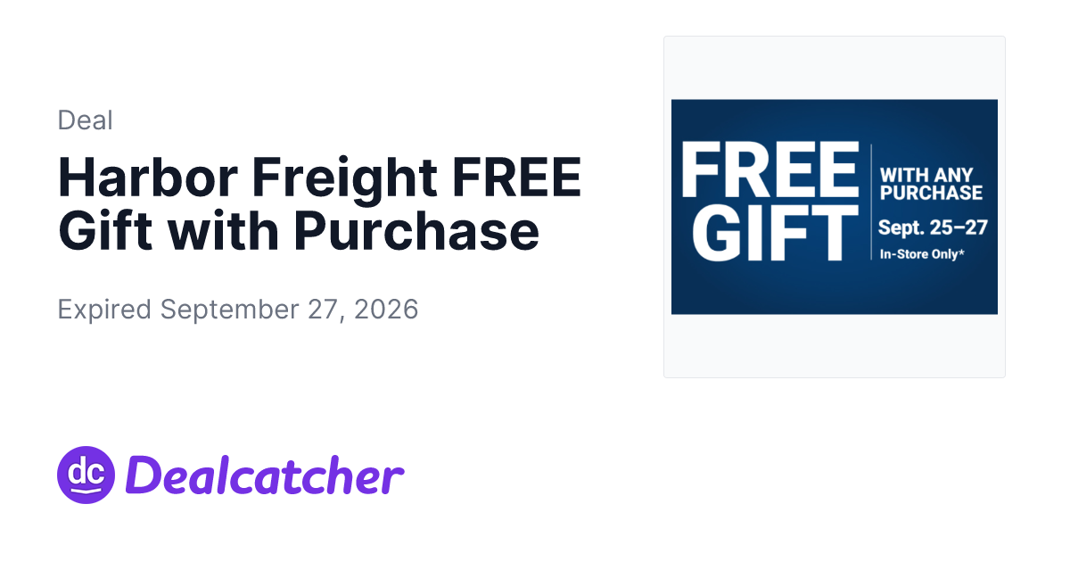 Harbor Freight - Harbor Freight FREE Gift with Purchase