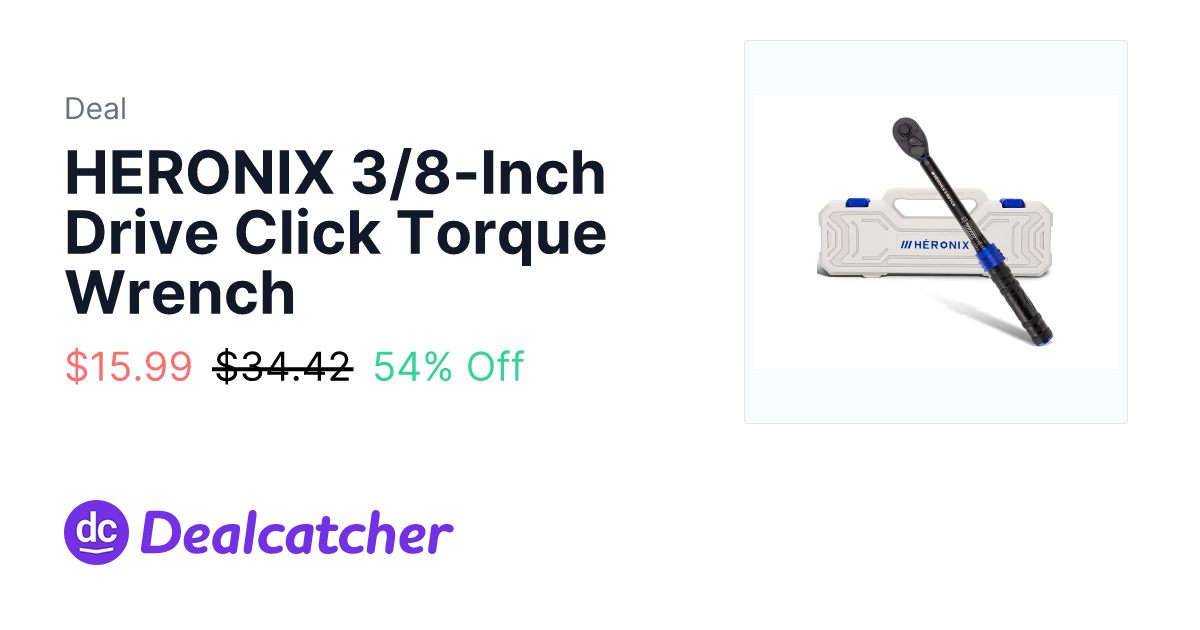 Woot - HERONIX 3/8-Inch Drive Click Torque Wrench $15.99