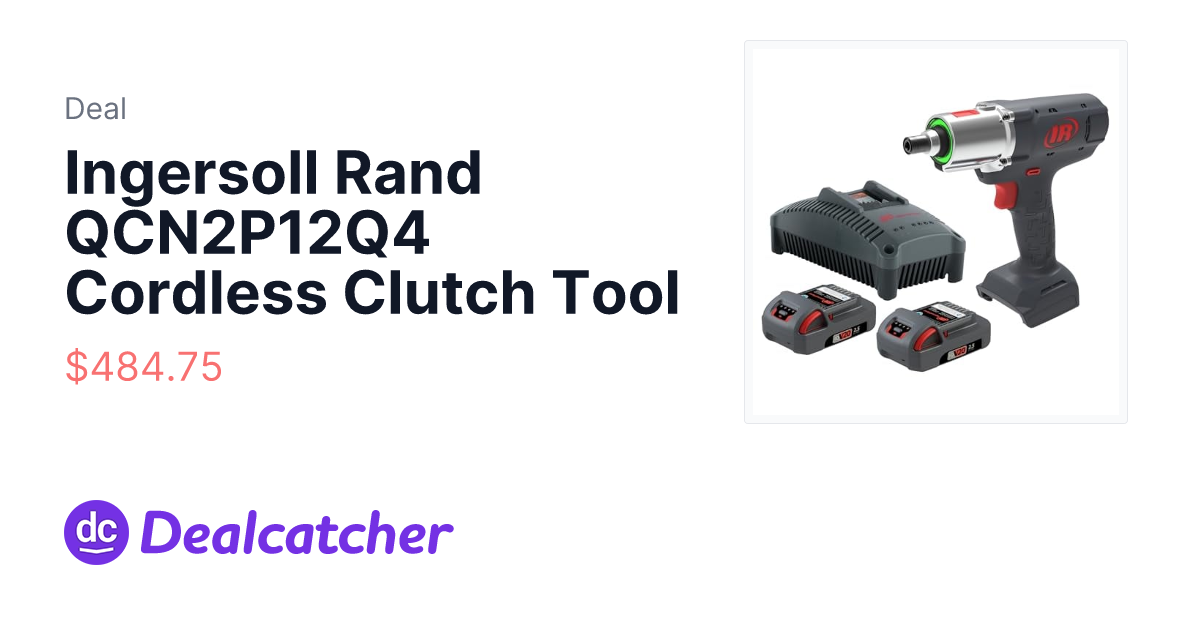 Amazon - Ingersoll Rand QCN2P12Q4 Cordless Clutch Tool $484.75