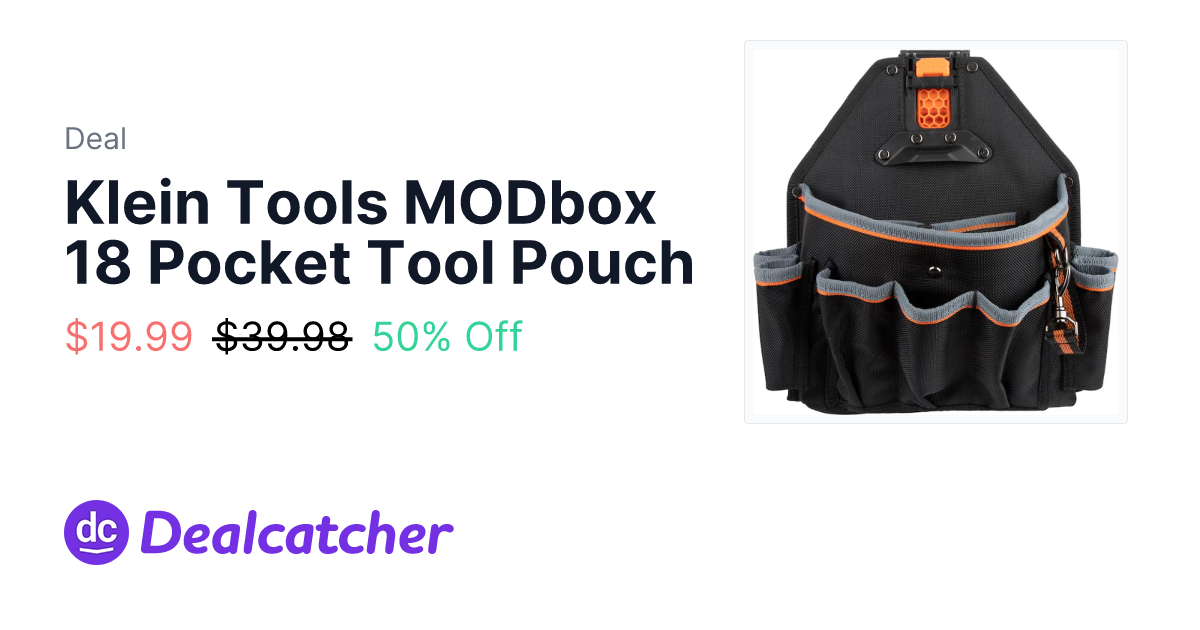 Lowes - Klein Tools MODbox 18 Pocket Tool Pouch $19.99
