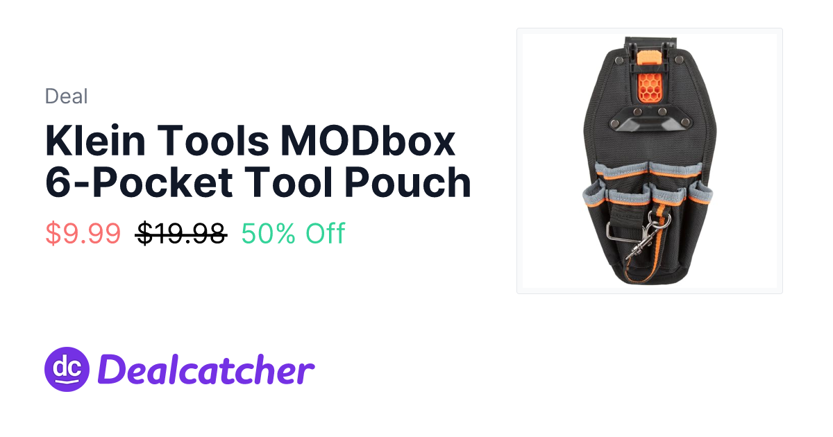 Amazon - Klein Tools MODbox 6-Pocket Tool Pouch $9.99