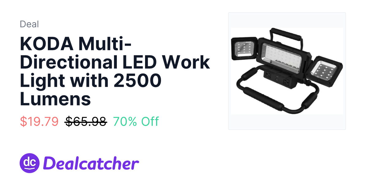 Home Depot - KODA Multi-Directional LED Work Light with 2500 Lumens $19.79