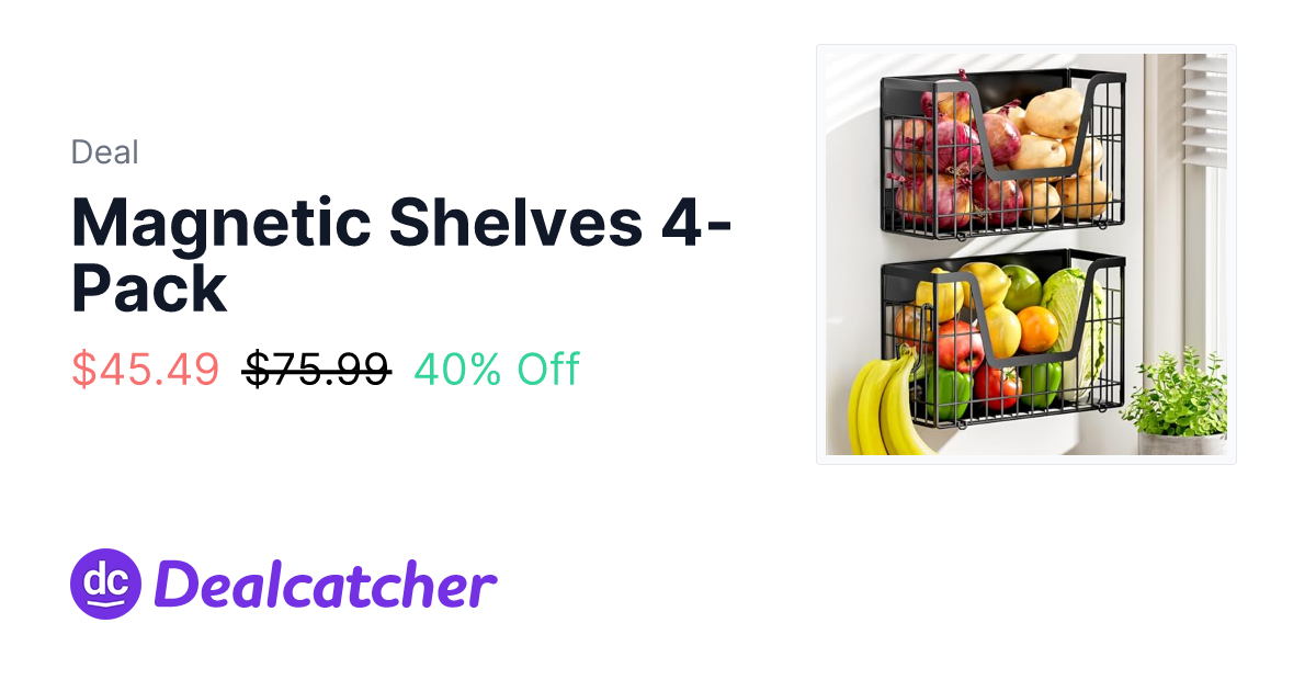 Amazon - Magnetic Shelves 4-Pack $45.49