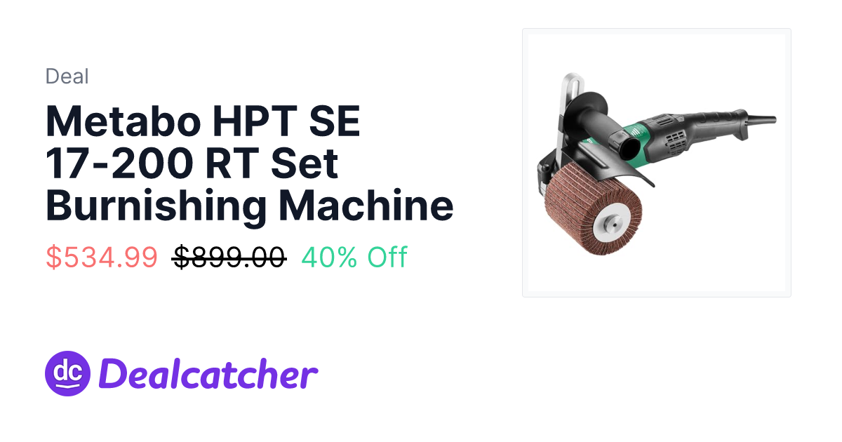Amazon - Metabo HPT SE 17-200 RT Set Burnishing Machine $534.99