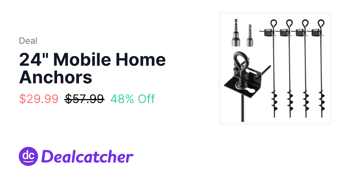 Amazon - 24" Mobile Home Anchors $29.99