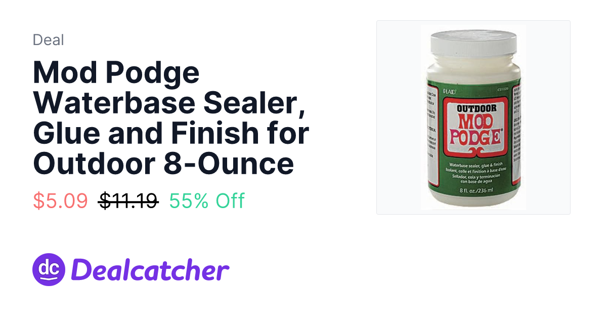 Amazon - Mod Podge Waterbase Sealer, Glue and Finish for Outdoor 8-Ounce $5.09