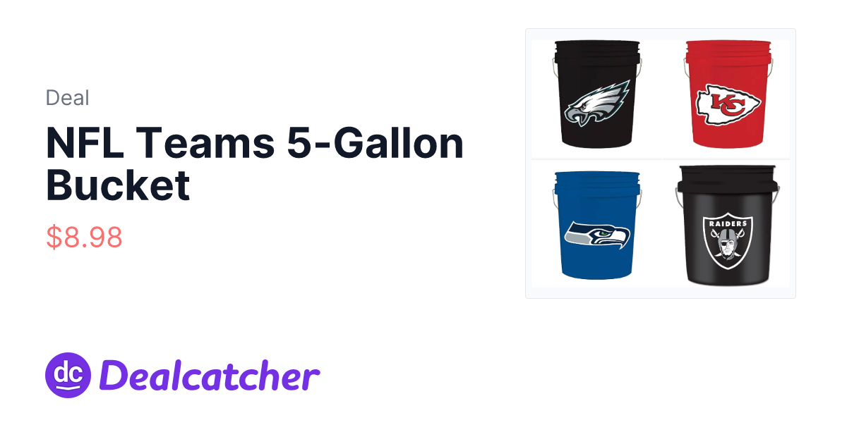 Lowes - NFL Teams 5-Gallon Bucket $8.98