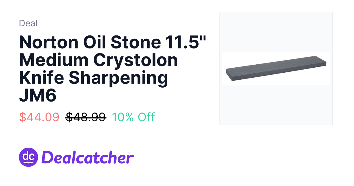 Amazon - Norton Oil Stone 11.5" Medium Crystolon Knife Sharpening JM6 $44.09