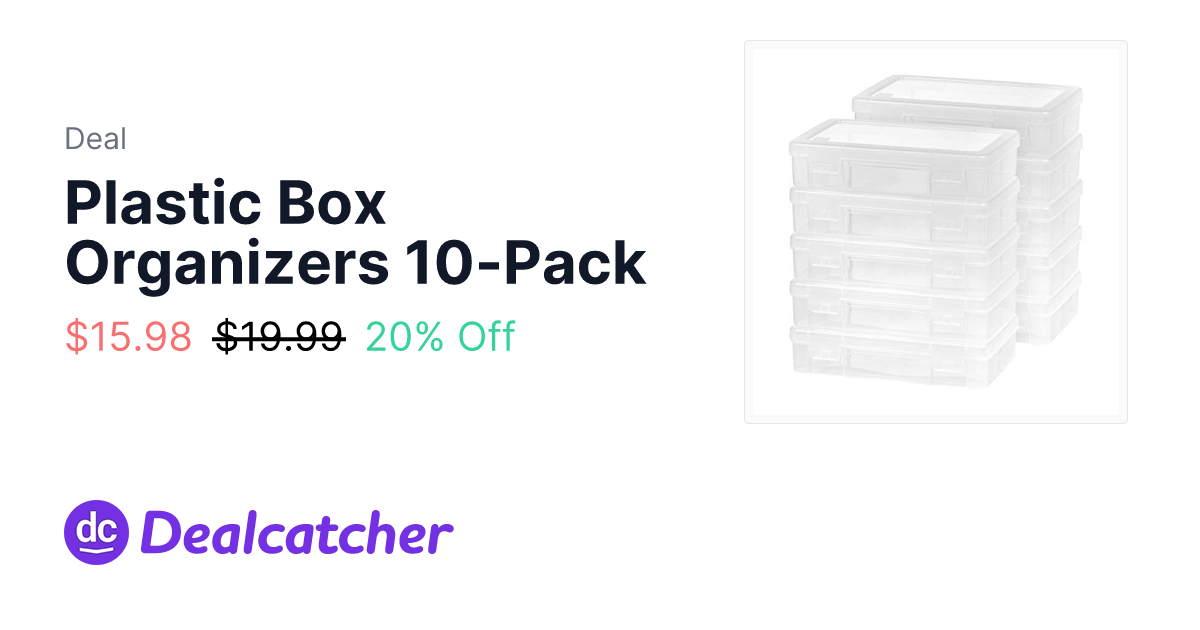 Amazon - Plastic Box Organizers 10-Pack $15.98