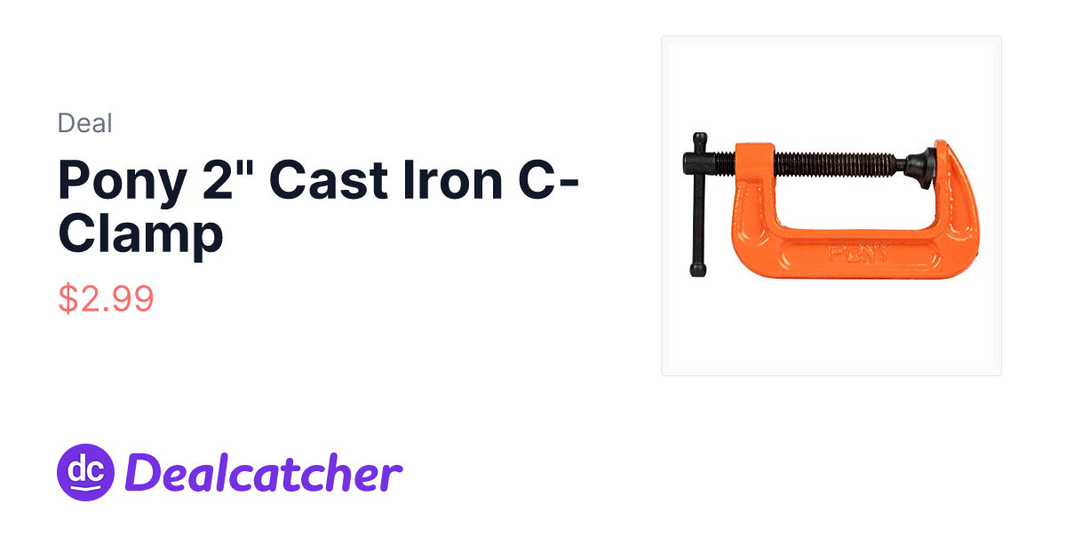 Amazon - Pony 2" Cast Iron C-Clamp $2.99