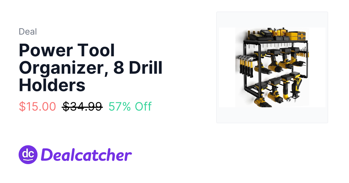 Woot - Power Tool Organizer, 8 Drill Holders $15.00