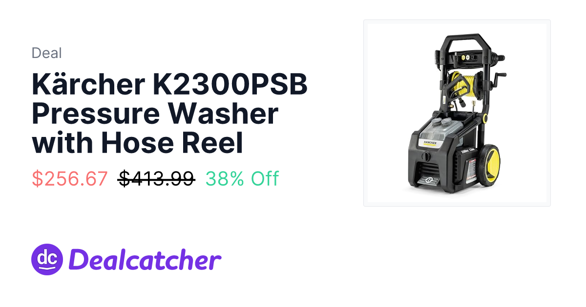 Amazon - Kärcher K2300PSB Pressure Washer with Hose Reel $256.67