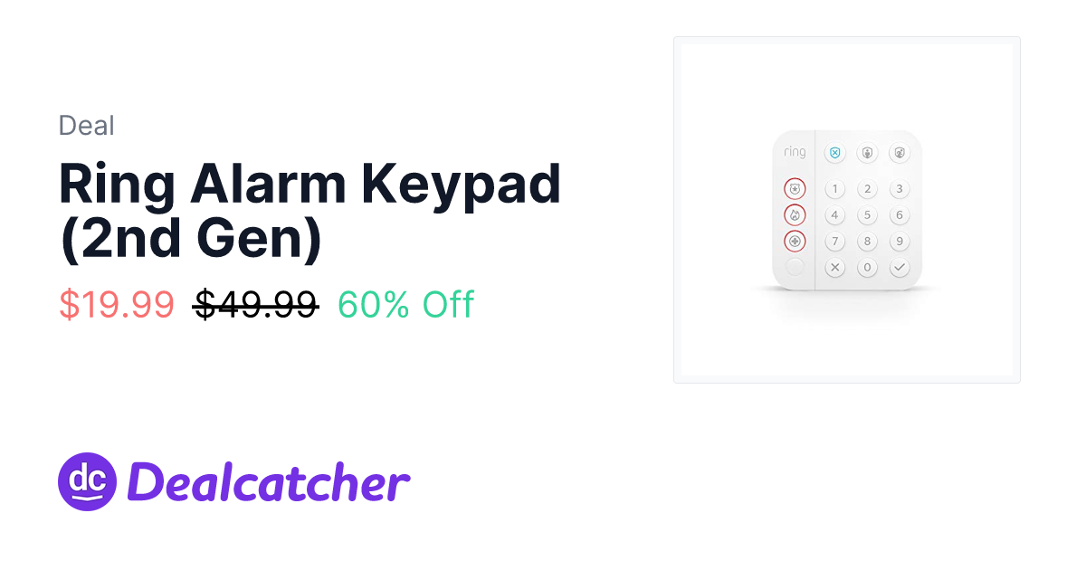 Amazon - Ring Alarm Keypad (2nd Gen) $19.99