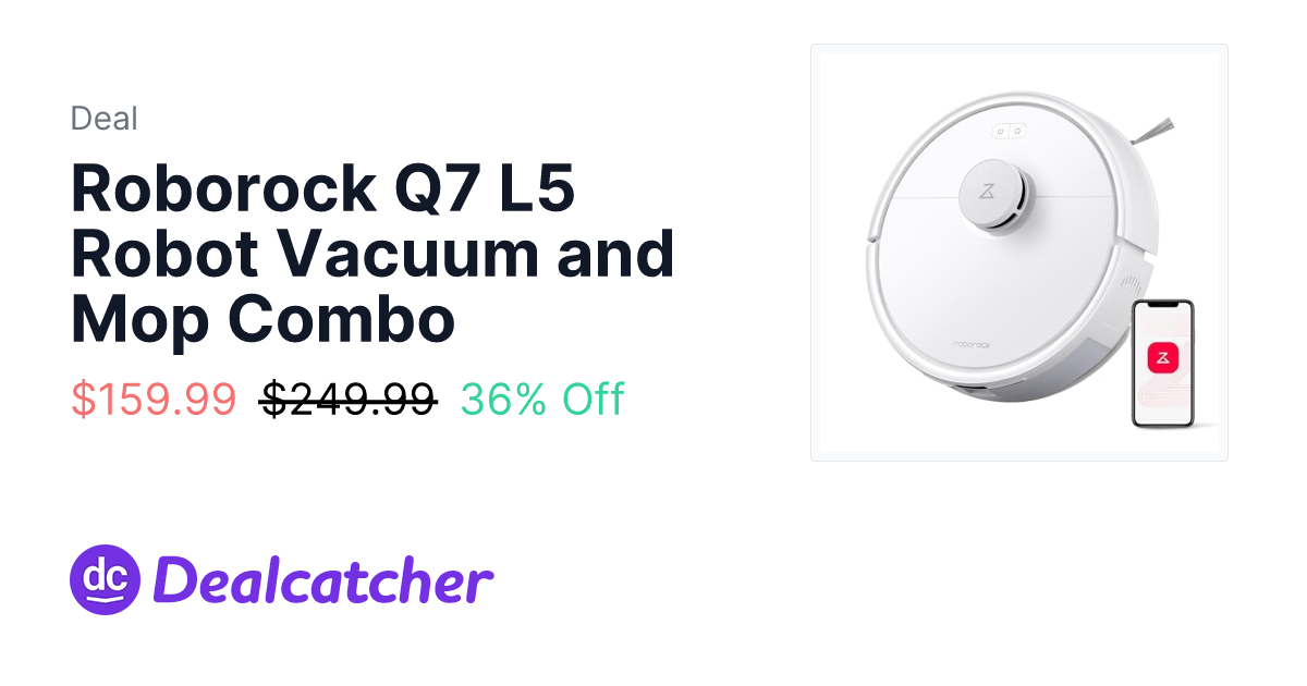 Amazon - Roborock Q7 L5 Robot Vacuum and Mop Combo $159.99