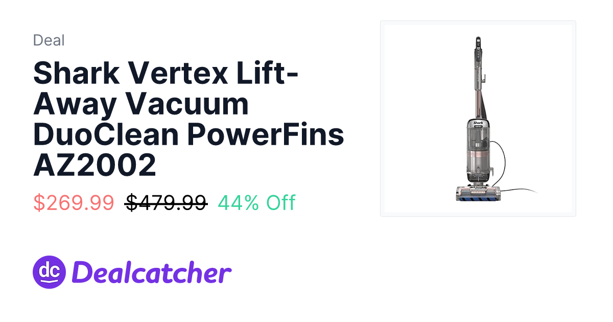 Amazon - Shark Vertex Lift-Away Vacuum DuoClean PowerFins AZ2002 $269.99