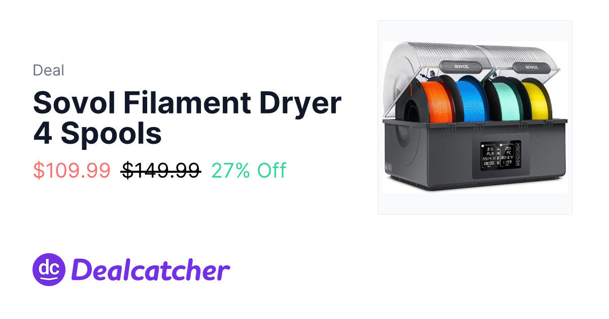 Amazon - Sovol Filament Dryer 4 Spools $109.99